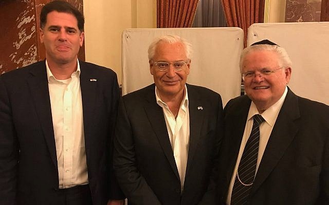 Christian Zionist leaders John Hagee and Robert Jeffress at the 2018 U.S. Embassy dedication in Jerusalem, a key end-times event.